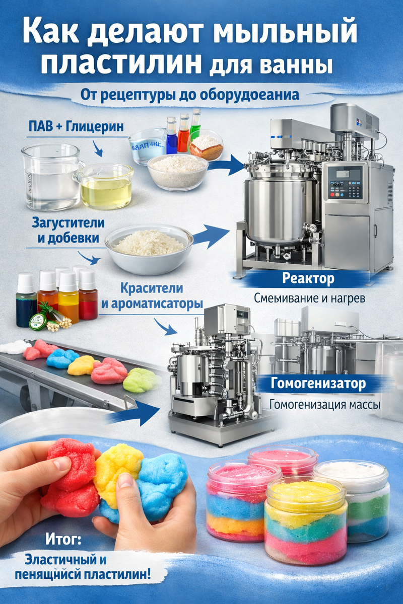 Мыльный пластилин для ванны