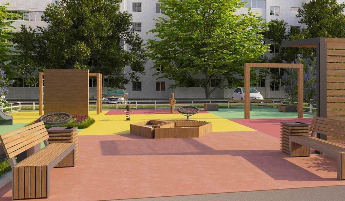     Проект новой детской площадки. Источник: mos ru Автор фото: Пресс-служба Мэра и Правительства Москвы