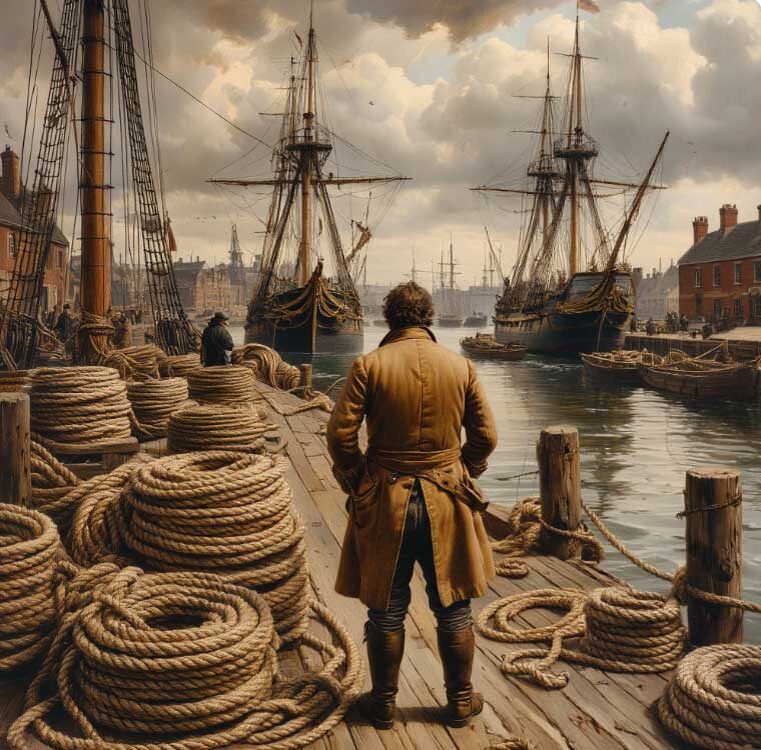 Флот требовал огромное количество канатов, концов. линей и т.п. (Но не веревок)