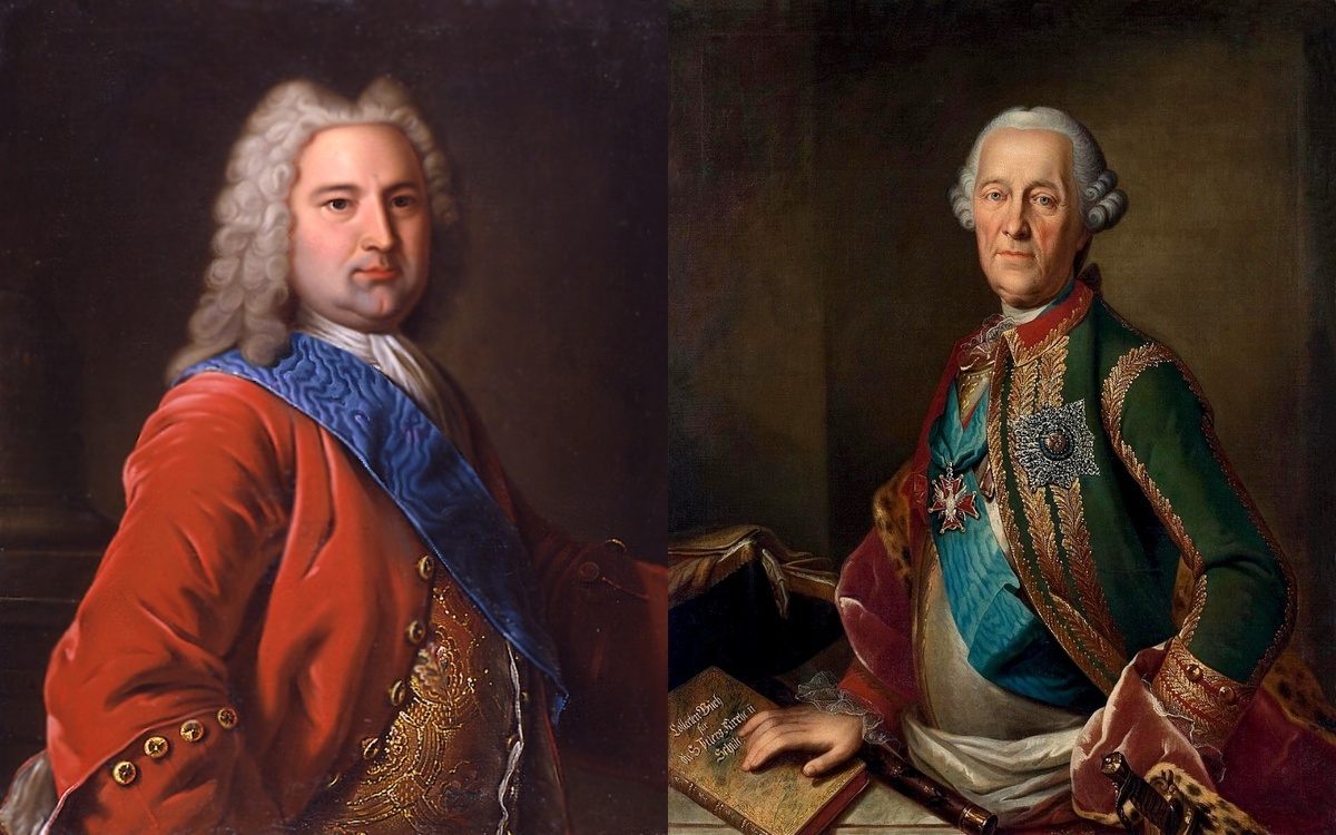 Эрнст Иоганн Бирон и Бурхард Христофор фон Миних.