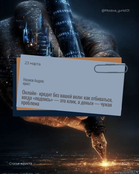 Автор - юрист Носиков Андрей