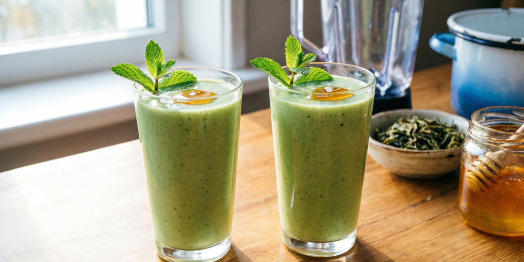 🧊 Японский молочный коктейль “Маття Латте” по-московски: зелёный чай, кефир и мёд за 128 ₽.