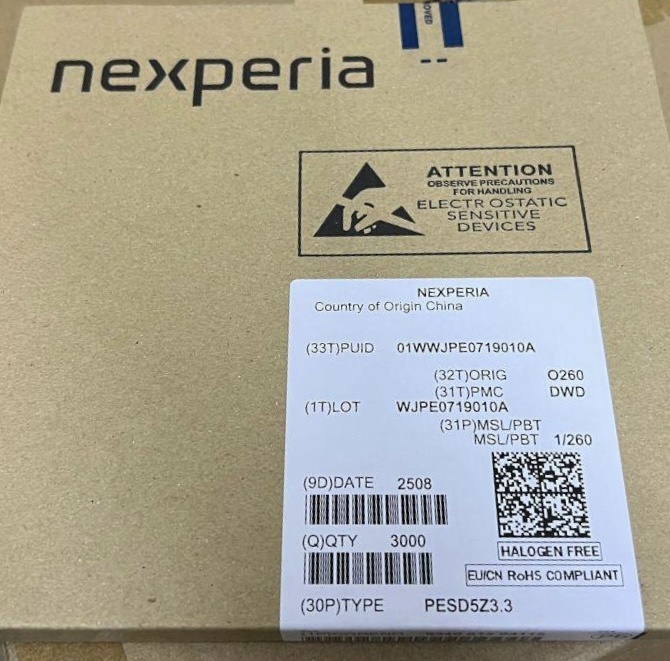 NEXPERIA Series PESD5Z3.3, Package: SOD-523;