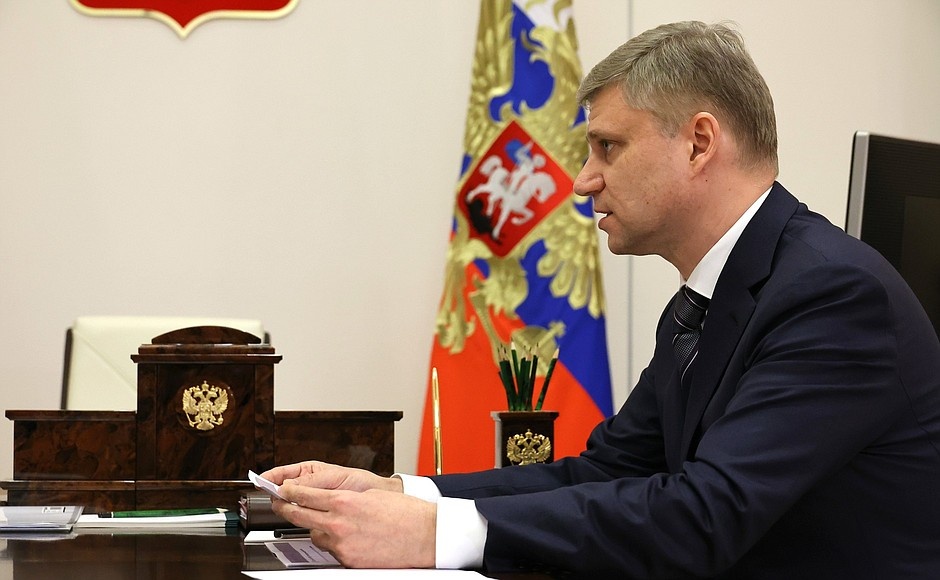    Гендиректор РЖД Олег Белозеров. Фото: Кремль