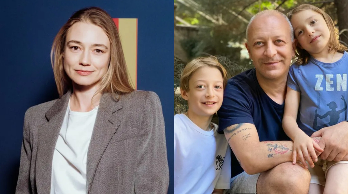 на фото Оксана Акиньшина и Арчил Геловани с детьми