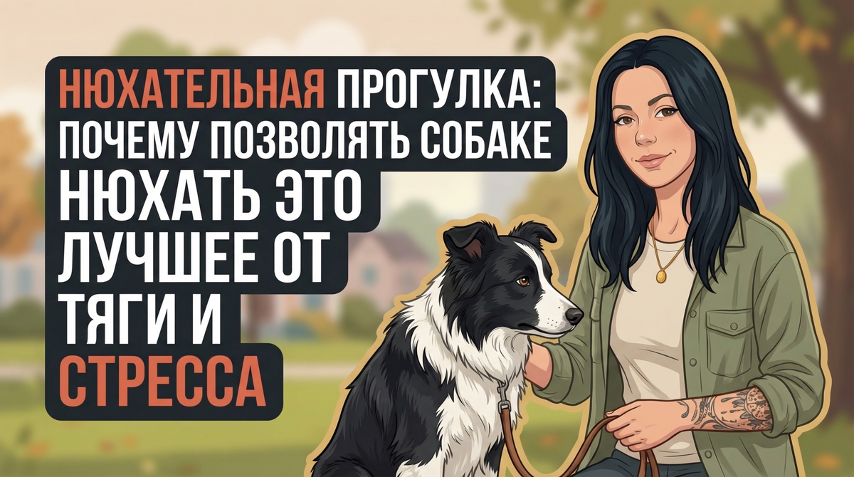    Нюхательная прогулка как простой способ снизить стресс и тягу на поводке. Анна Марковская
