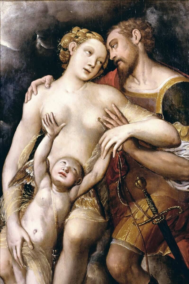 Неизвестный мастер. Венера, Марс и Купидон. 1560-е. Академия Каррара, Бергамо.