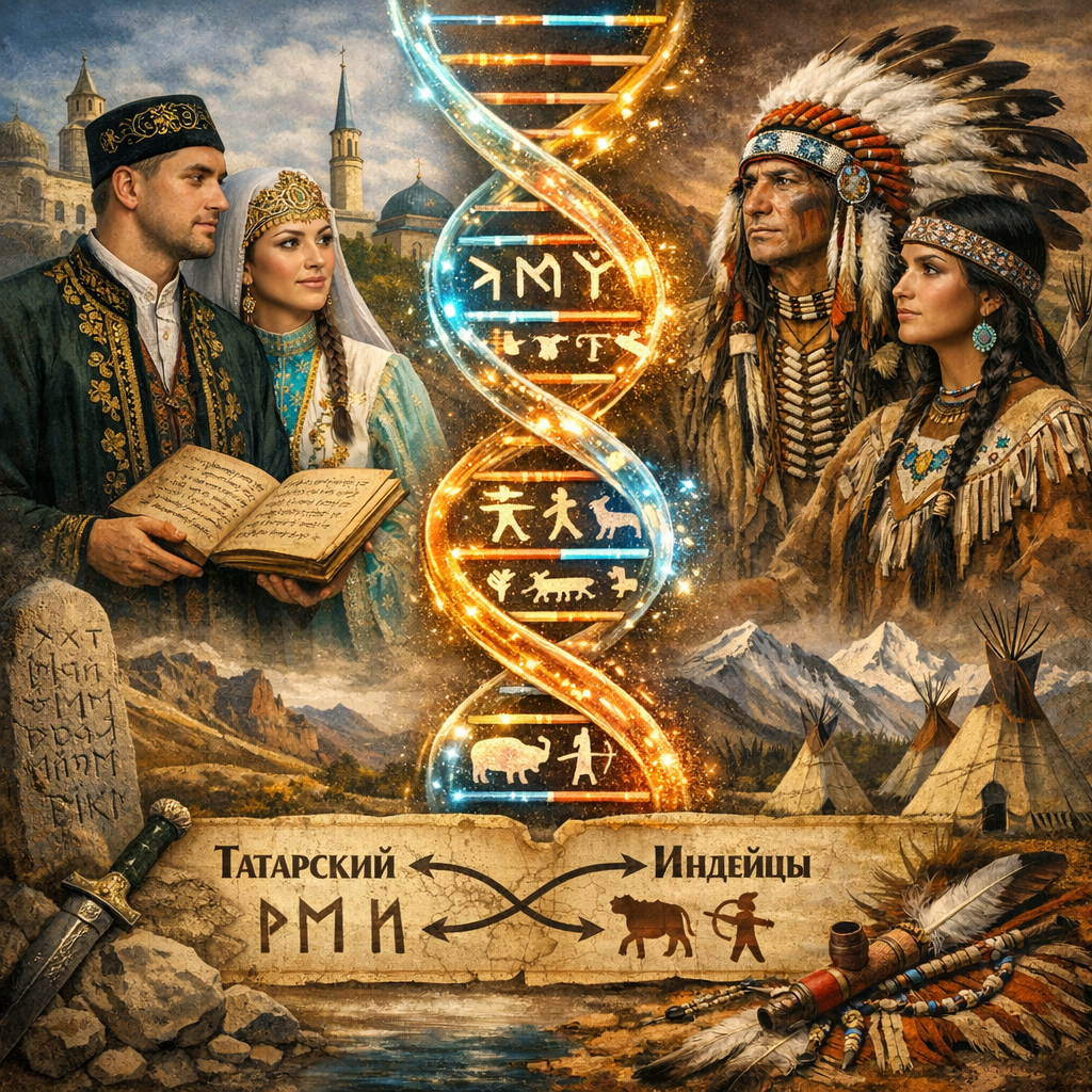 енетический родственник татаро-индейских языков (по Дюмезилю)