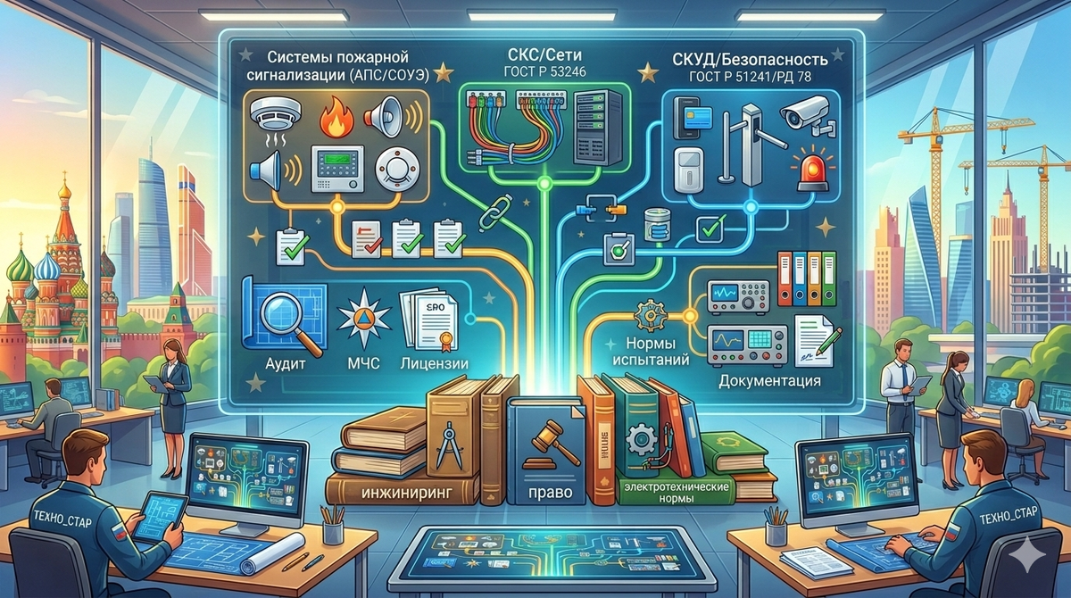 Полный перечень нормативных документов для проектирования слаботочных систем