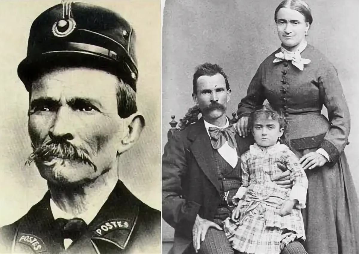 Фердинан Шеваль с женой Клэр-Филоменой и дочерью Алисой-Мари-Филоменой