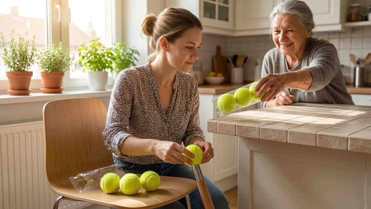 Кто бы мог подумать, что теннисные мячики — это лучший способ сделать стулья «невидимками» для соседей снизу!