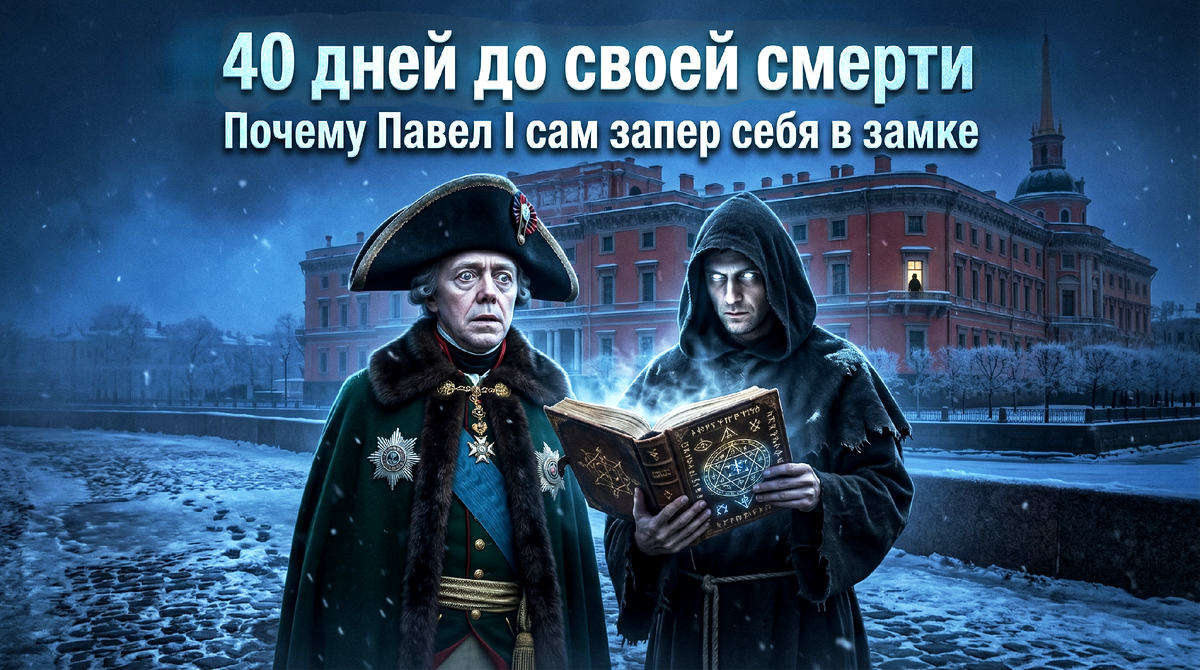 ⏳ 40 дней в саркофаге: Как пророчество монаха Авеля заставило Павла I заживо похоронить себя в Михайловском замке