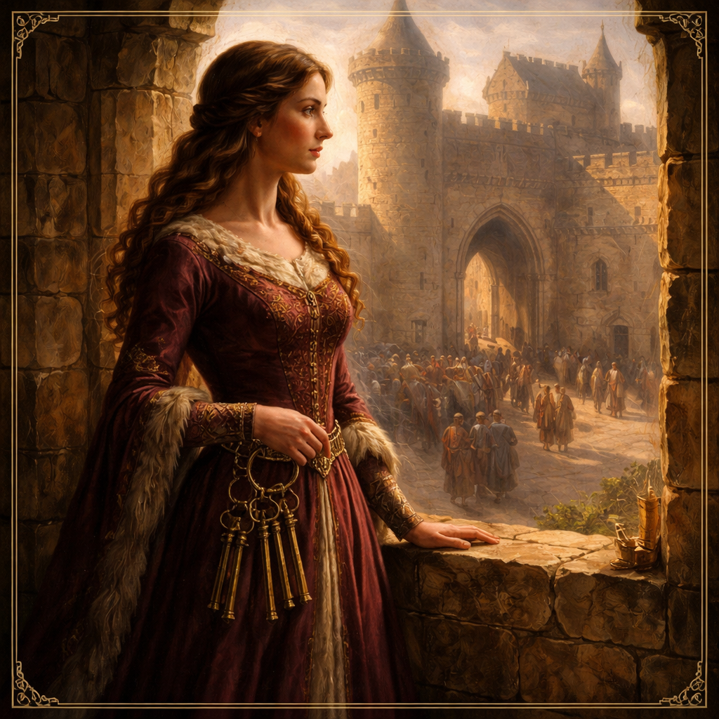 Хозяйка средневекового замка. Создано ИИ