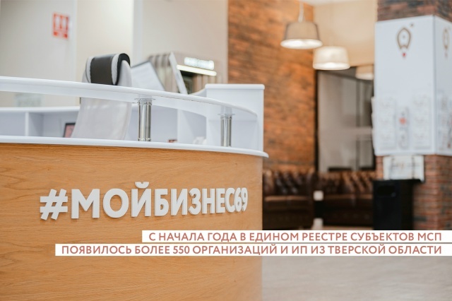 С начала года в Тверской области создано 550 субъектов малого бизнеса