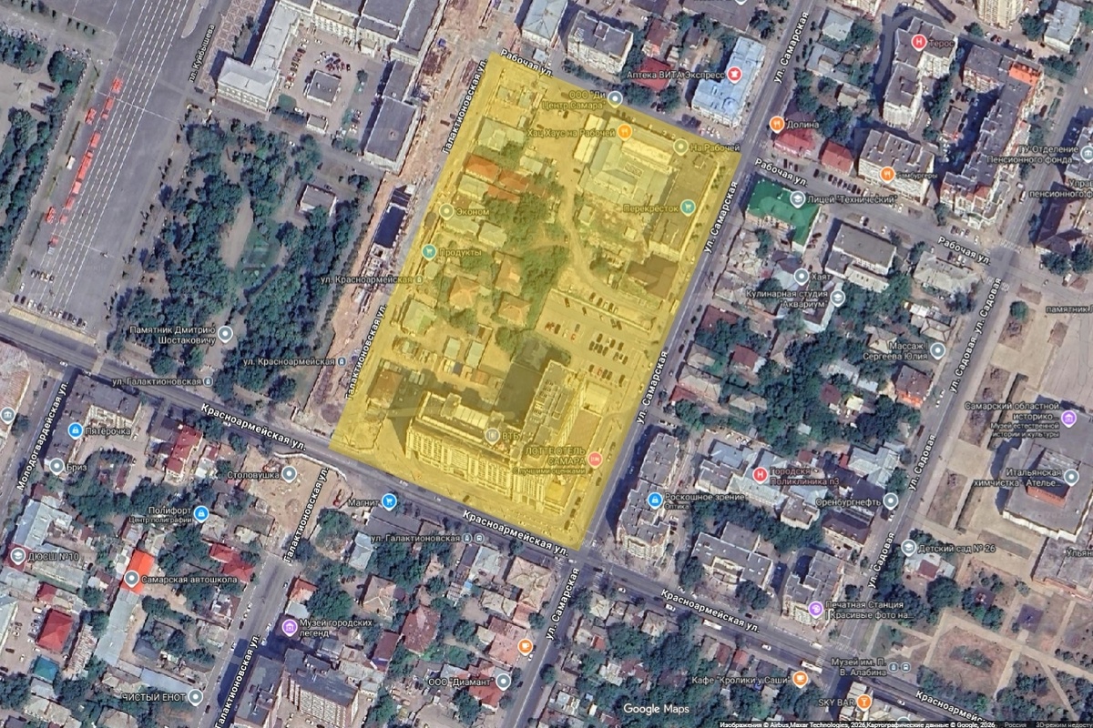 Квартал №91 на карте современной Самары