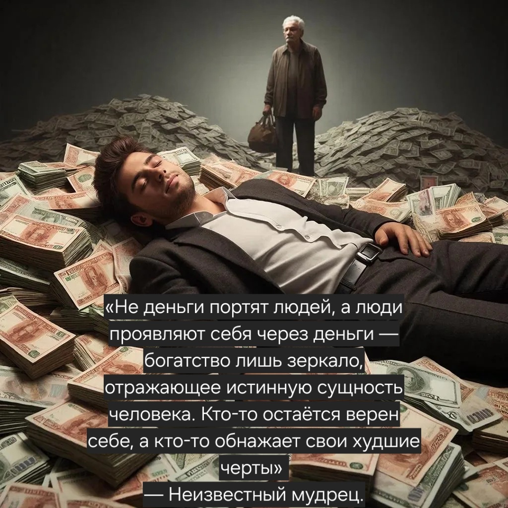 Не в деньгах счастье, не в деньгах. Но, к сожалению, без них ты никто в этой жизни. 🤷‍♀️