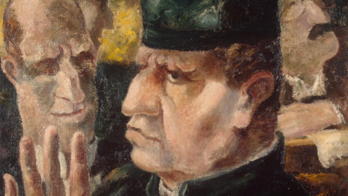     Аликс Ив. Сцена в суде (фрагмент). 1928