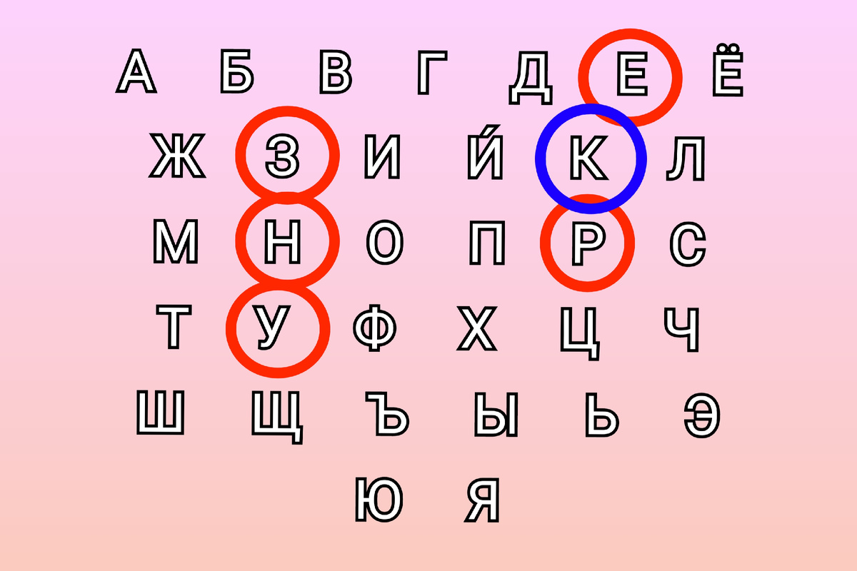 Ищем алфавитную закономерность букв
