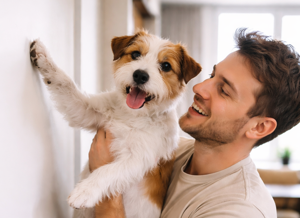 Тест на интеллект собаки у стены. Фото: журнал "Питомцы".