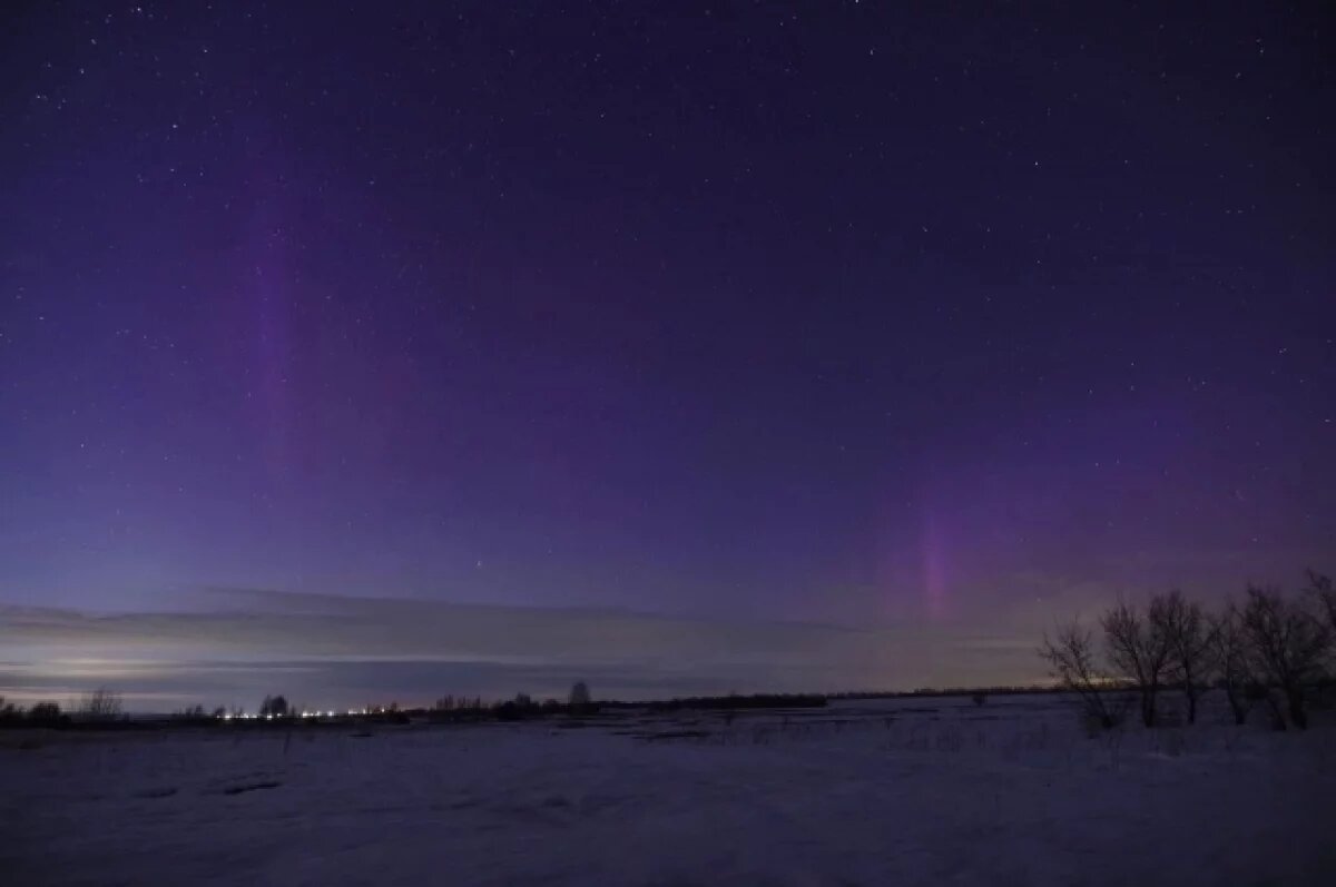    Жители Самарской области наблюдали полярное сияние вечером 22 марта