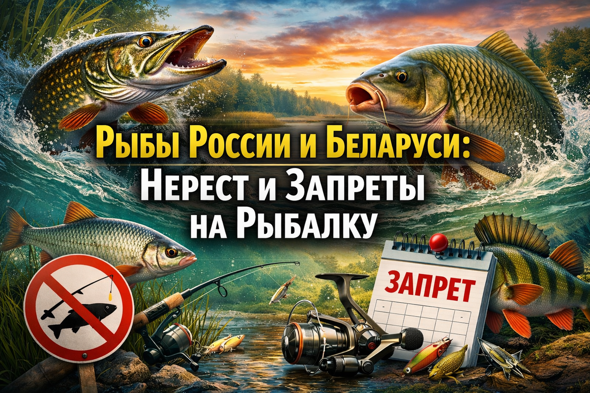Рыбы России и Беларуси: виды, нерест и запреты на рыбалку