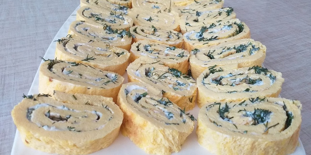 Нашла рецепт в старой газете! Бюджетно и красиво, Рулет из омлета!