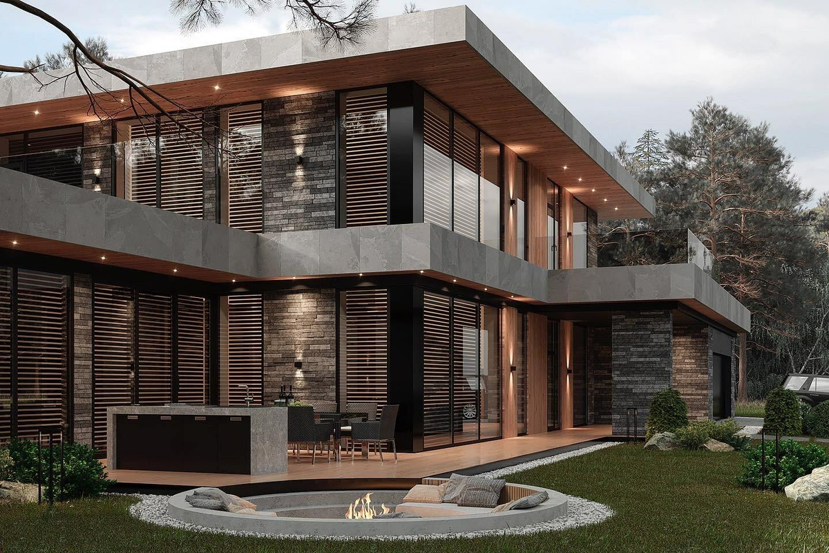 проект архитектуры загородного дома бюро АРХ СТУДИО