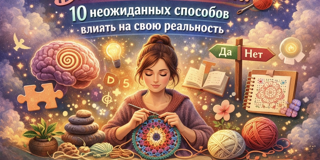 Вязание крючком: 10 неожиданных способов влиять на свою реальность 🧶✨