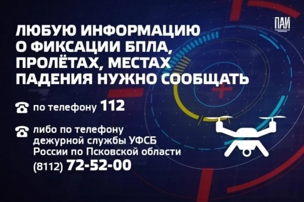    Несколько беспилотников сбили за ночь над Псковской областью