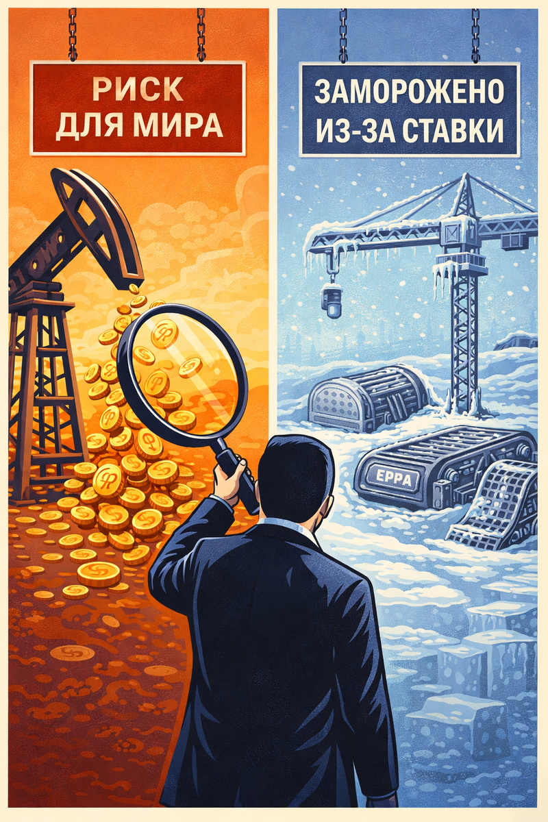 Когда одни риски рассматривают под лупой, другие уже лежат прямо на площадке — в виде замороженных строек и остановленных решений.