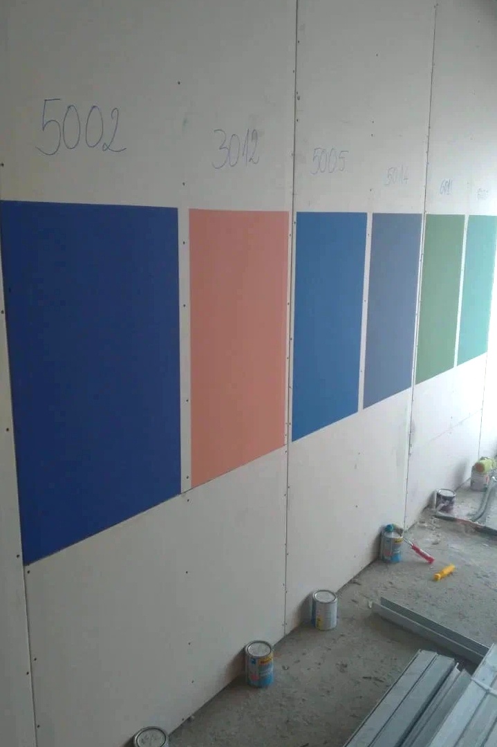 Тестовый выкрас на стене