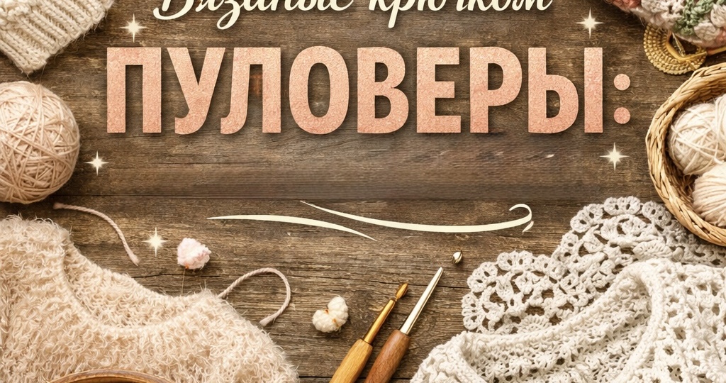 ✨ Вязаные крючком пуловеры: уют, стиль и вдохновение ✨