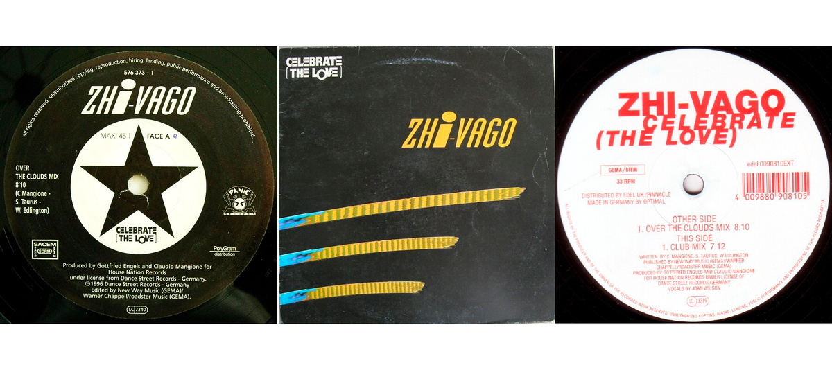 Разные версии сингла "Celebrate The Love", на виниле. Источник: www.discogs.com