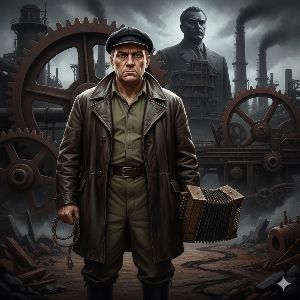 "Метафизика Чугункина: Рождение номенклатурного монстра", иллюстрация создана сетью Джемини