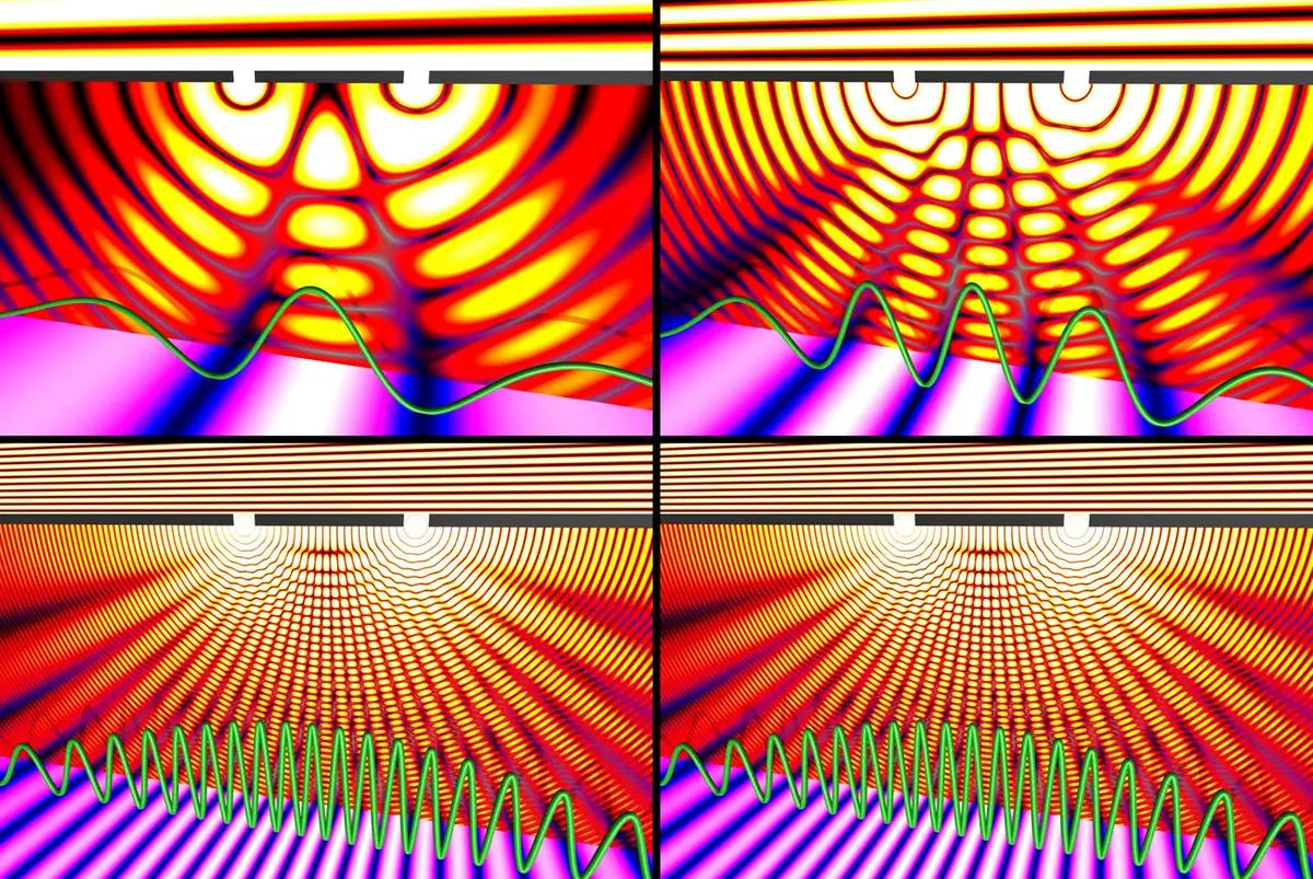 Вариации на тему знаменитого эксперимента с двумя щелями противоречат нашему пониманию времени и причинно-следственной связи / CHRISTIAN KOCH, MICROCHEMICALS/SCIENCE PHOTO LIBRARY