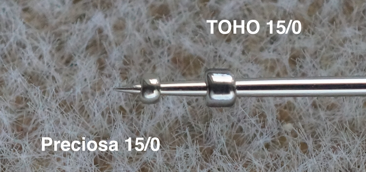 Сравнение бисера Preciosa 15/0 и Toho 15/0