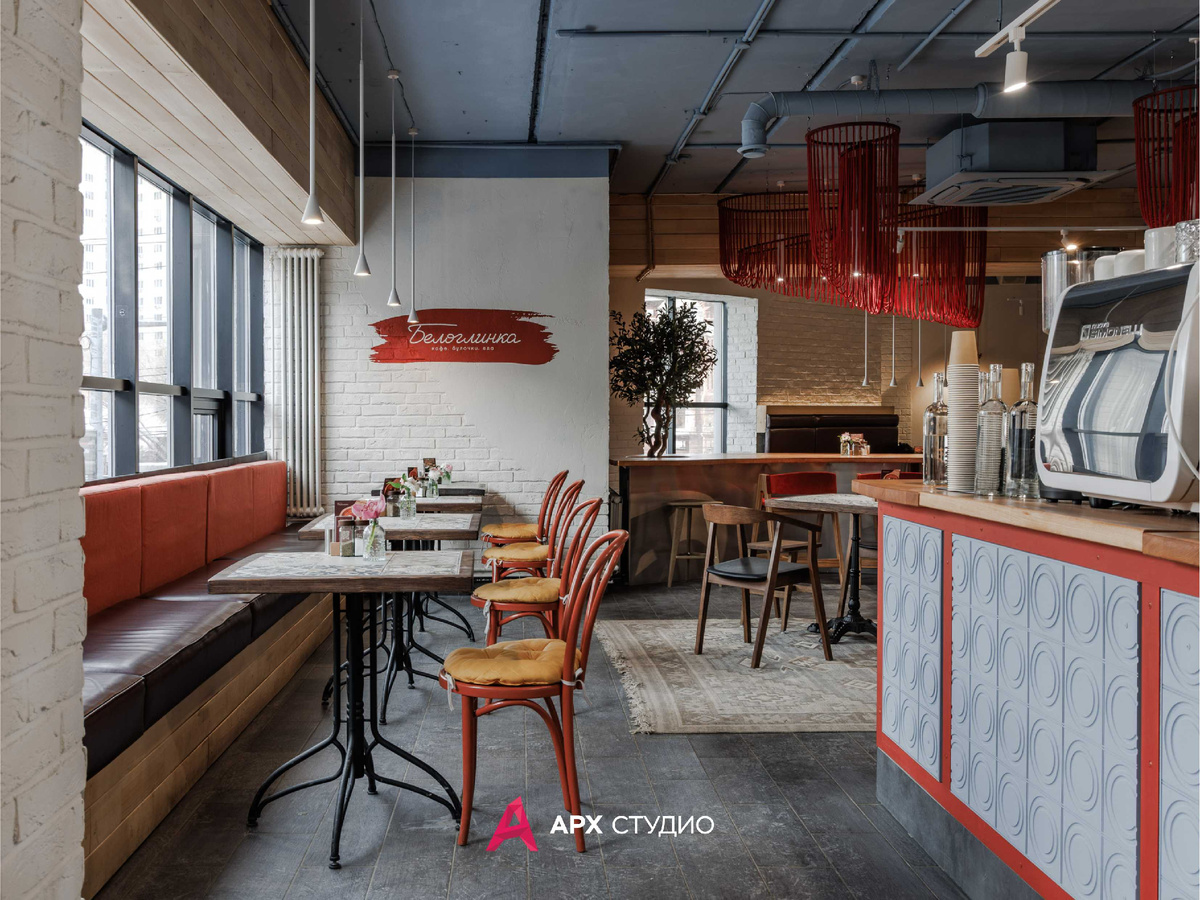 редизайн кафе «Белоглинка» в центре Саратова от АРХ СТУДИО