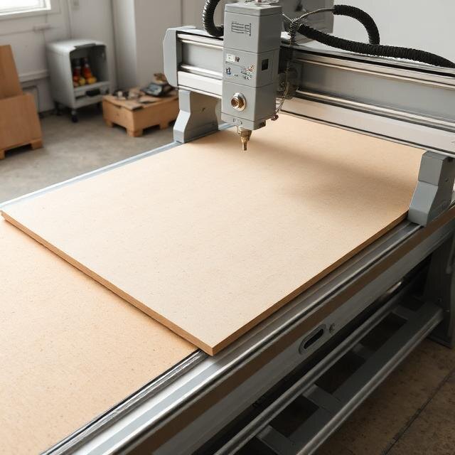 Лист МДФ на фрезировальном станке