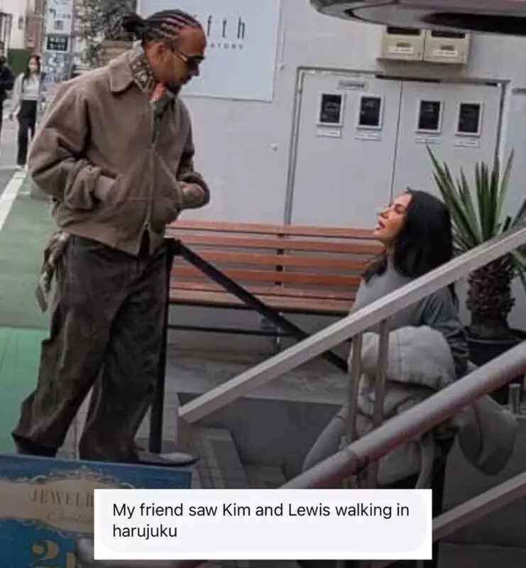    Льюис Хэмилтон и Ким Кардашьян. Фото: СоцСети.