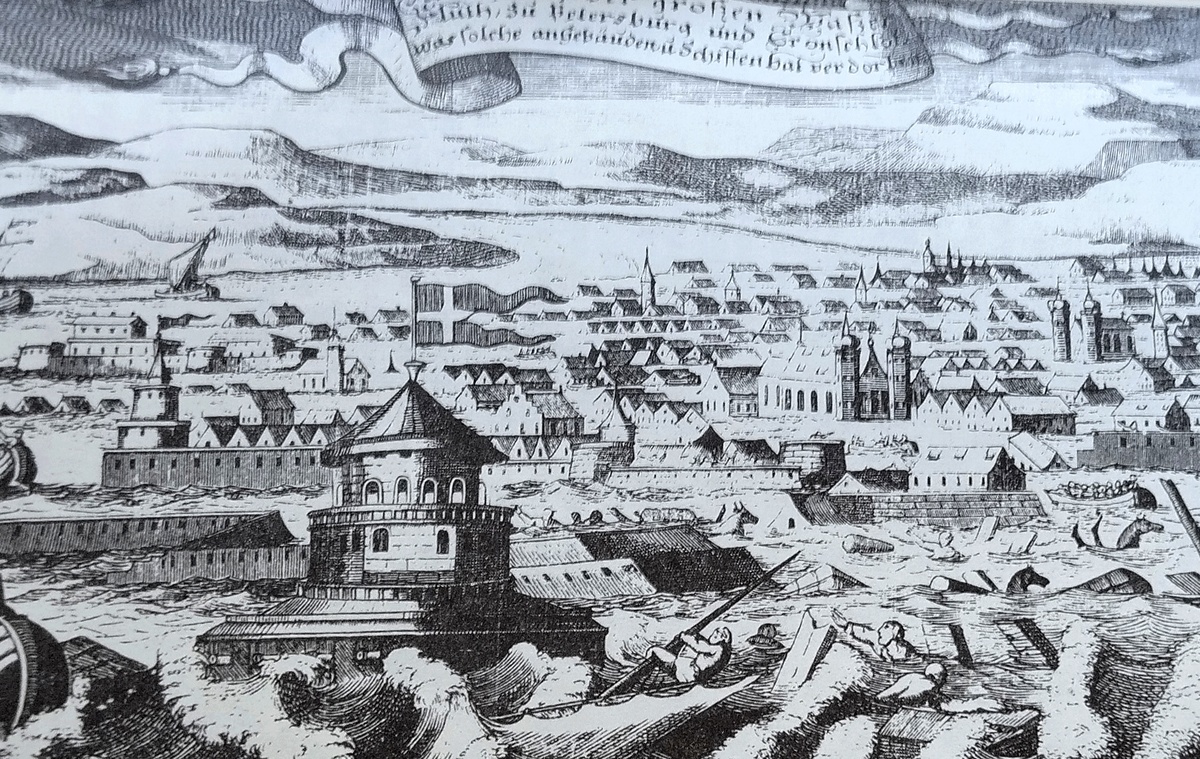 Наводнение 1777 года. С немецкой гравюры того времени