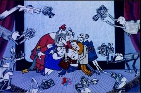 Кадр из мультфильма "Фильм, фильм, фильм!" Реж. Фёдор Хитрук.