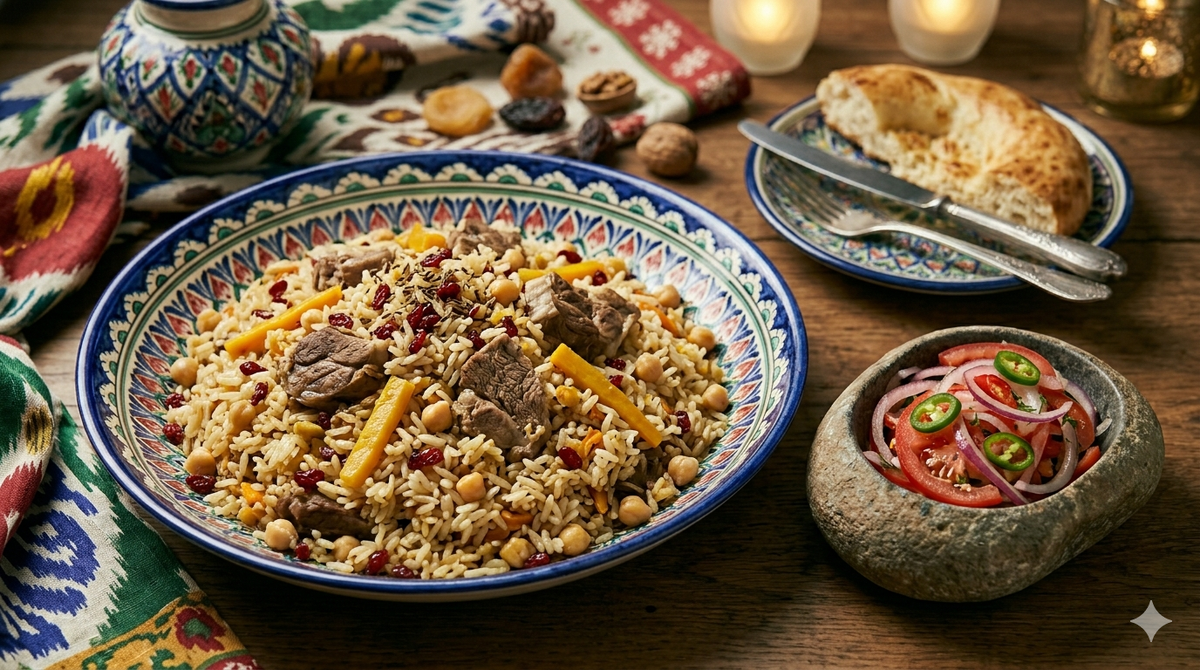 Время приготовления: 2,5 часа · Порций: 6–8 · Только казан — никаких кастрюль!