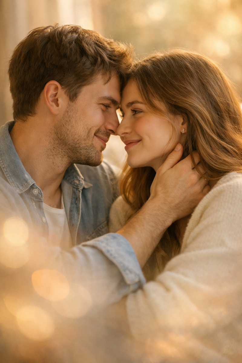 Фото влюбленной пары ( создано с помощью AI)