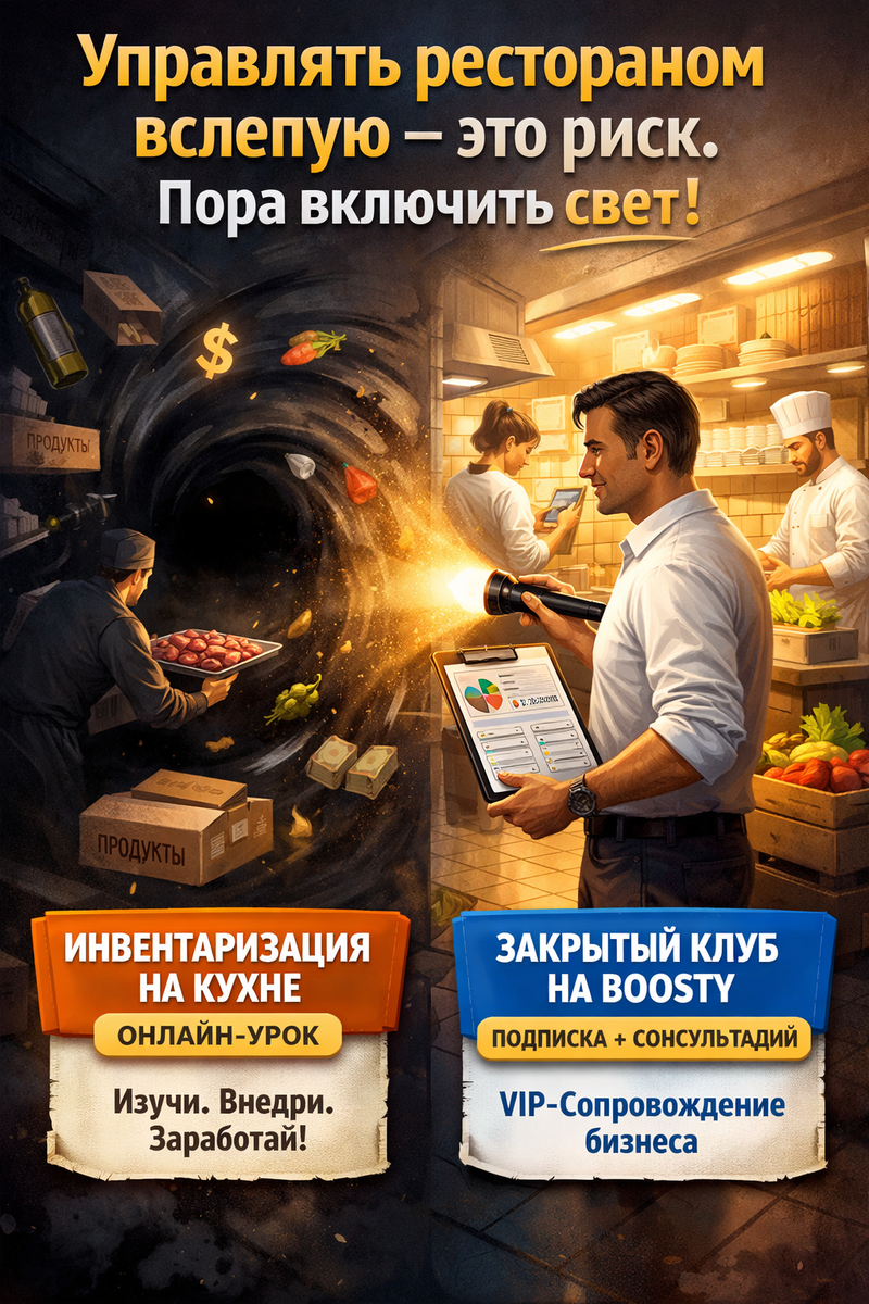 Не управляйте рестораном вслепую.