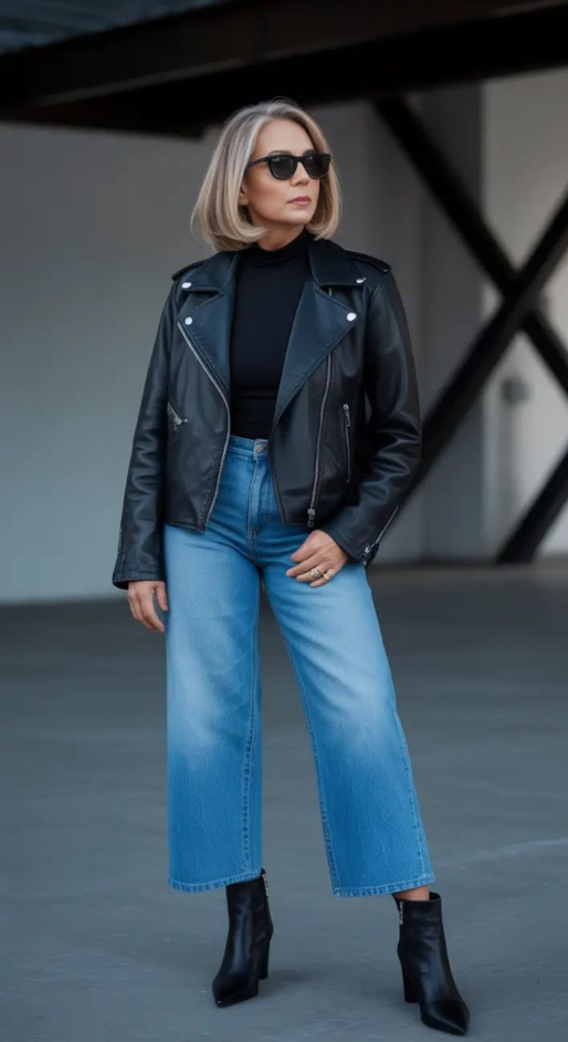 Кожаный жакет прямого кроя 2026 — чистая линия плеча, минимум деталей, никакой косой молнии