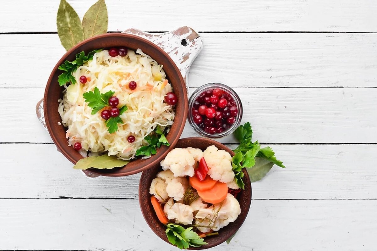    Квашеная капуста — отличный источник витаминов для питания во время Великого поста.