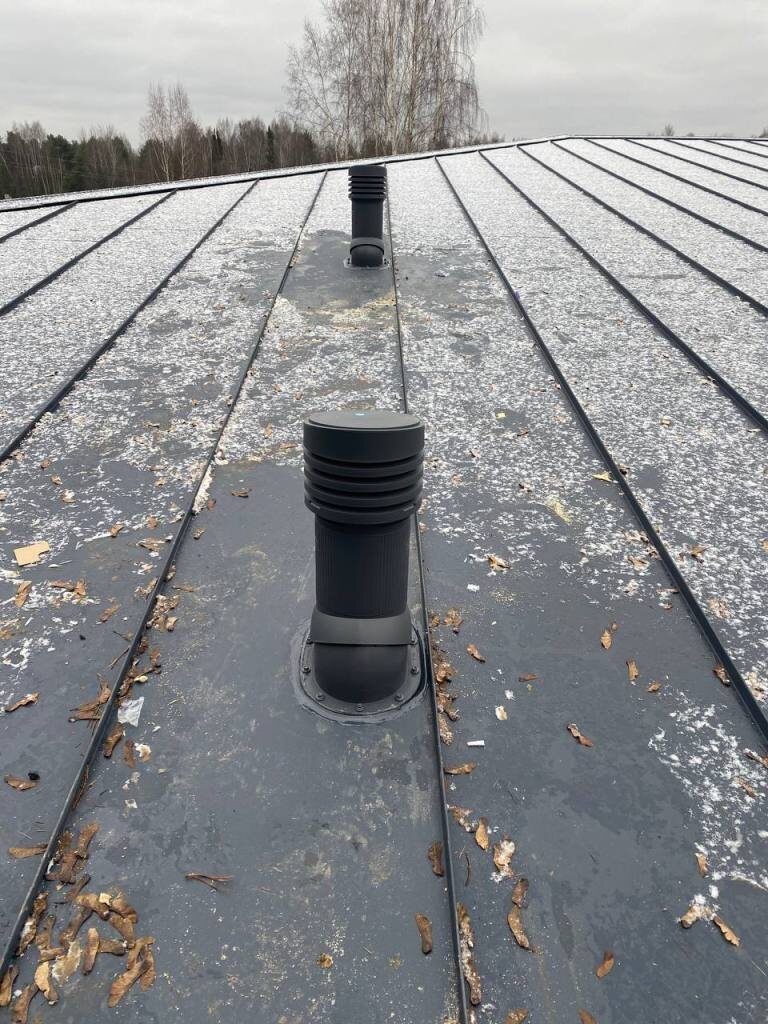 Вентвыходы и вентпроходы на фальцевой кровле