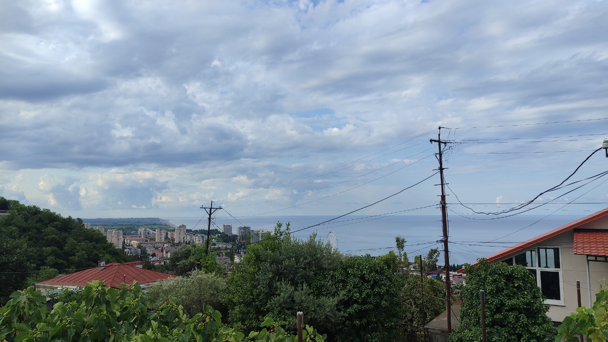 Вид с террасы гостевого дома