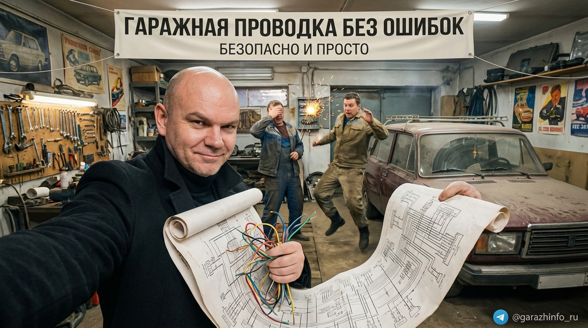    Правильная электропроводка в гараже — залог безопасности. Zero8