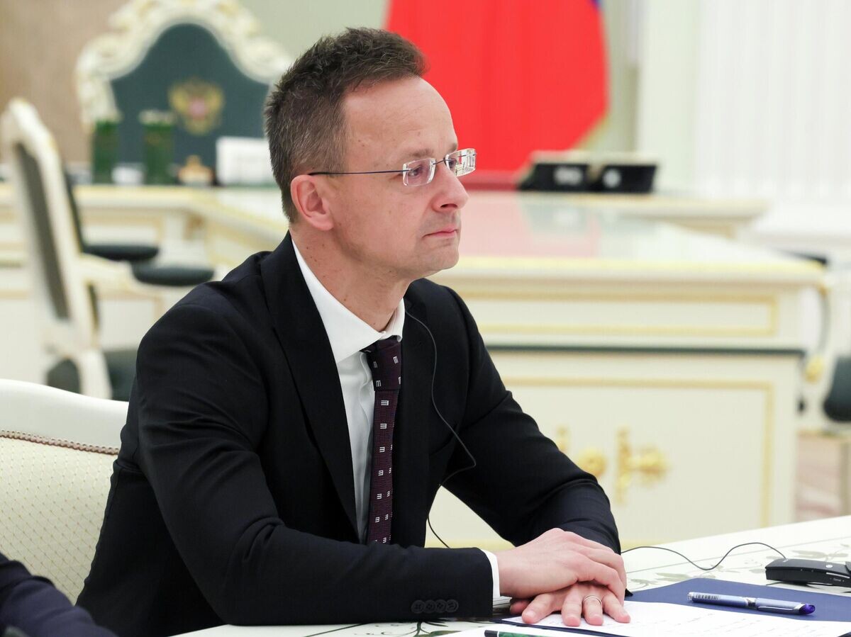    Министр иностранных дел Венгрии Петер Сийярто во время встречи с президентом РФ Владимиром Путиным | © РИА Новости / POOL